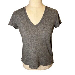 Madewell Women's Whisper Cotton V Neck Short Sleeve T Shirt Gray Size XS #142